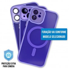 Capa iPhone 15 - Clear Case Fosca Magsafe Light Purple